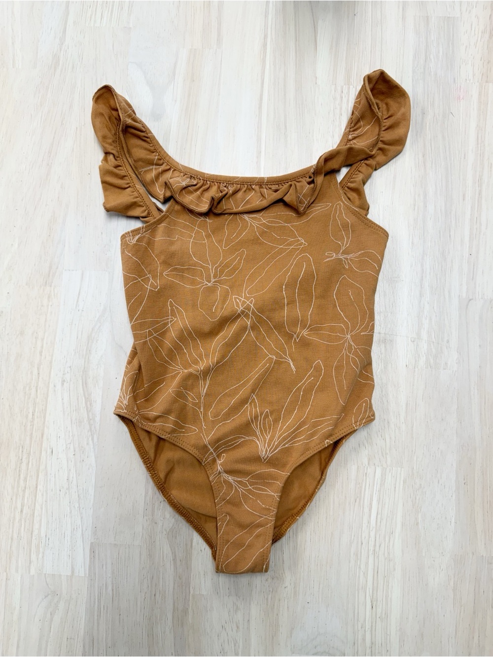 Play Up neutral leaf print bodysuit